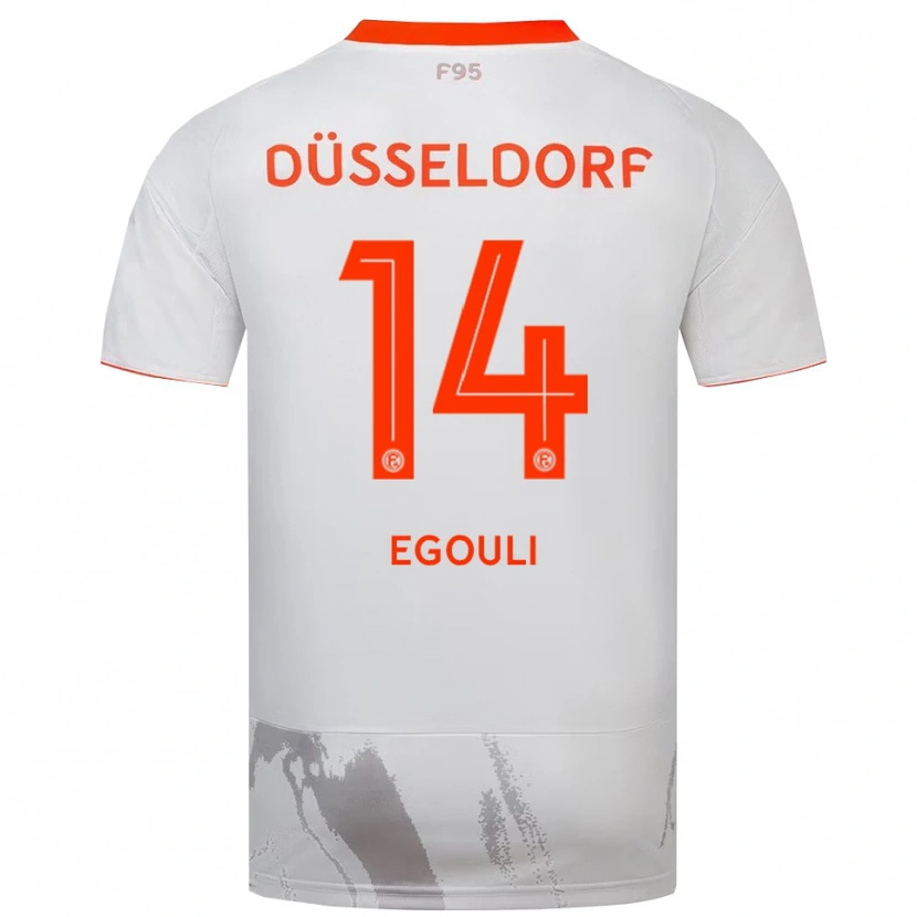 Danxen Kinderen Noah Egouli #14 Wit Oranje Uitshirt Uittenue 2025/26 T-Shirt België