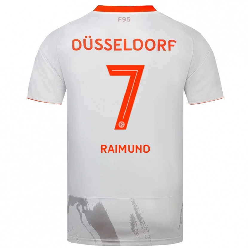 Danxen Kinderen Luca Raimund #7 Wit Oranje Uitshirt Uittenue 2025/26 T-Shirt België