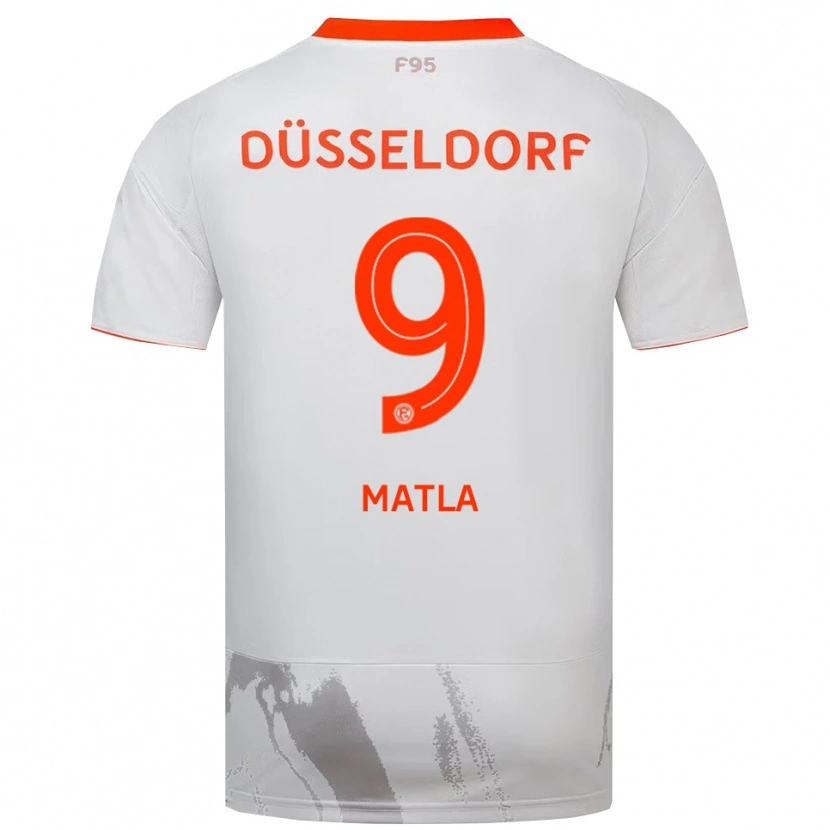 Danxen Kinderen Lenny Matla #9 Wit Oranje Uitshirt Uittenue 2025/26 T-Shirt België