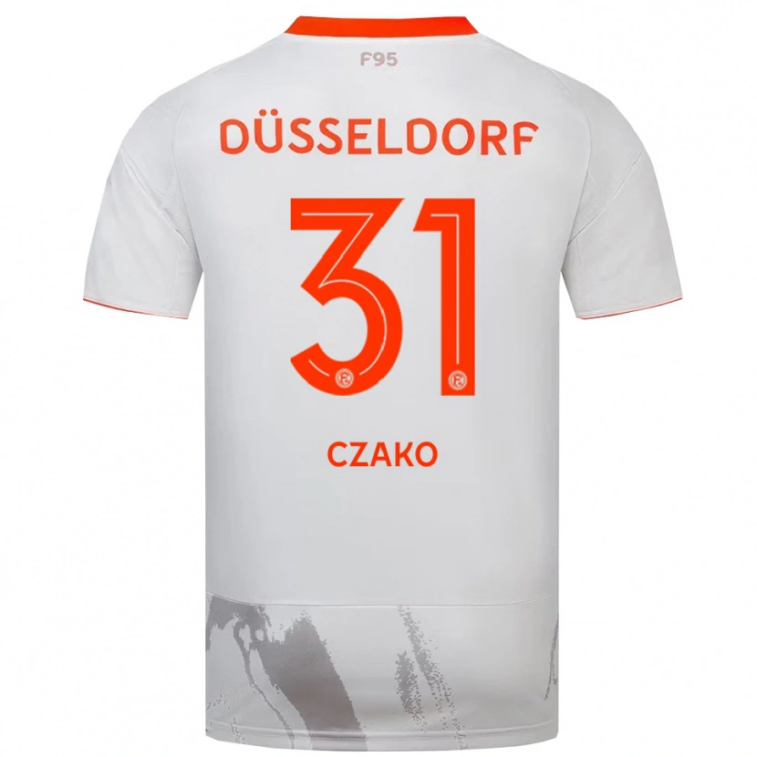Danxen Kinderen Milán Czakó #31 Wit Oranje Uitshirt Uittenue 2025/26 T-Shirt België