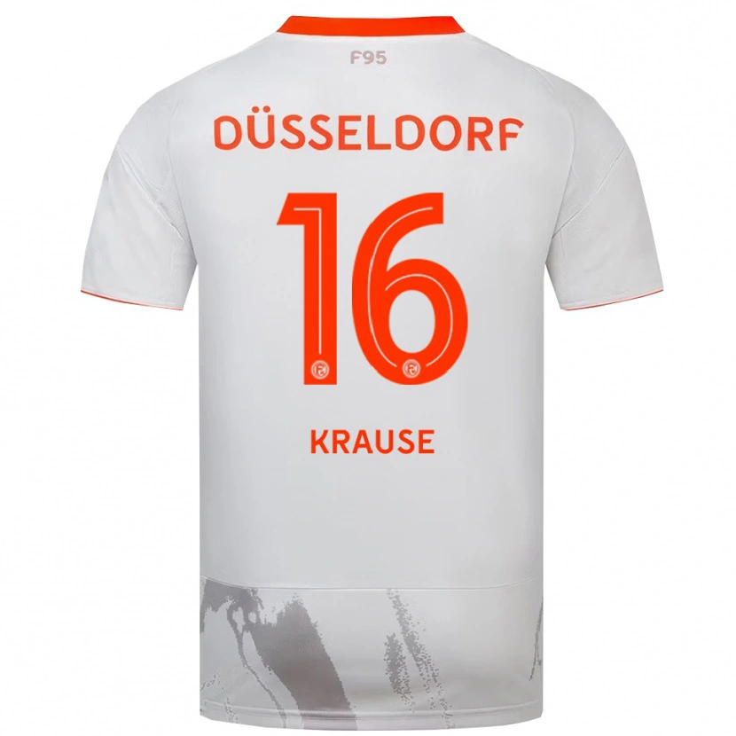 Danxen Kinderen Arno Krause #16 Wit Oranje Uitshirt Uittenue 2025/26 T-Shirt België