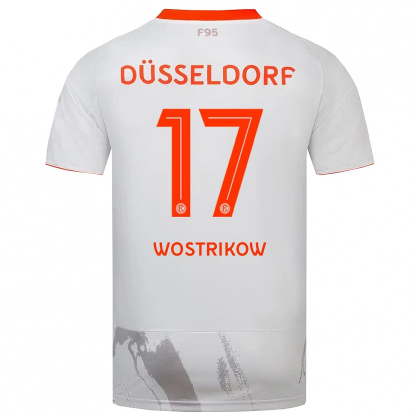Danxen Kinderen Danil Wostrikow #17 Wit Oranje Uitshirt Uittenue 2025/26 T-Shirt België