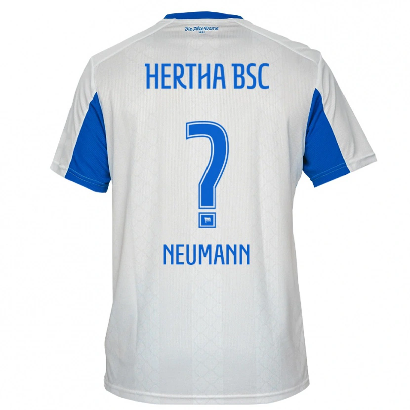 Danxen Kinderen Dian Neumann #0 Wit Blauw Uitshirt Uittenue 2025/26 T-Shirt België