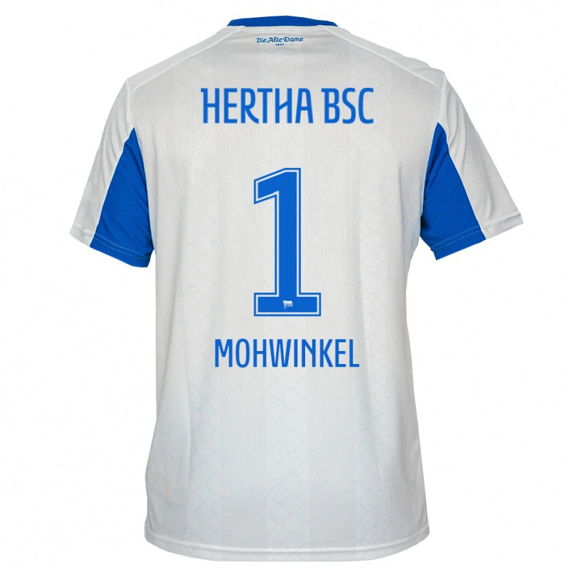 Danxen Kinderen Maximilian Mohwinkel #1 Wit Blauw Uitshirt Uittenue 2025/26 T-Shirt België