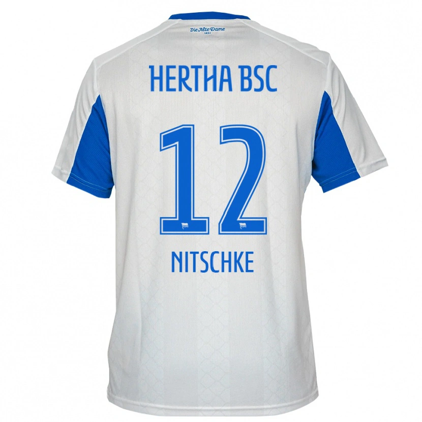 Danxen Kinderen Til Nitschke #12 Wit Blauw Uitshirt Uittenue 2025/26 T-Shirt België
