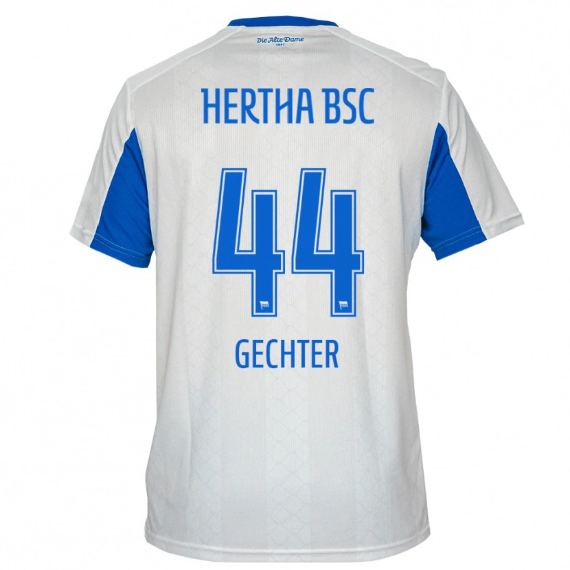 Danxen Kinderen Linus Gechter #44 Wit Blauw Uitshirt Uittenue 2025/26 T-Shirt België