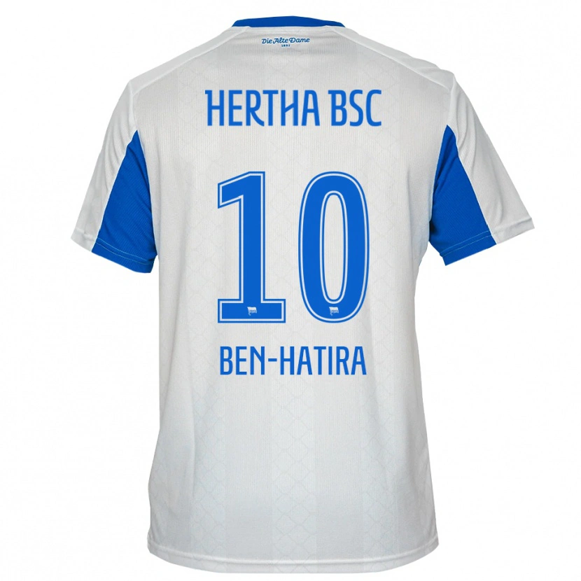 Danxen Kinderen Änis Ben-Hatira #10 Wit Blauw Uitshirt Uittenue 2025/26 T-Shirt België