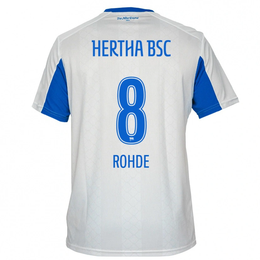 Danxen Kinderen Marleen Rohde #8 Wit Blauw Uitshirt Uittenue 2025/26 T-Shirt België