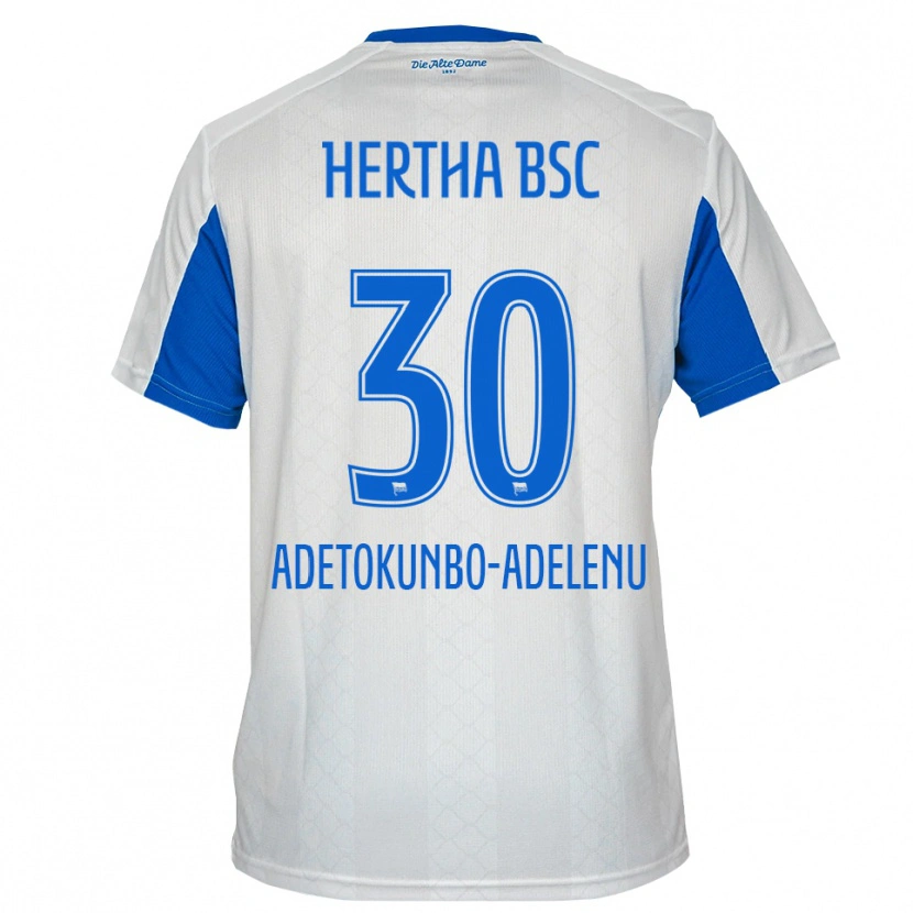 Danxen Kinderen Oluwajimi Adetokunbo-Adelenu #30 Wit Blauw Uitshirt Uittenue 2025/26 T-Shirt België