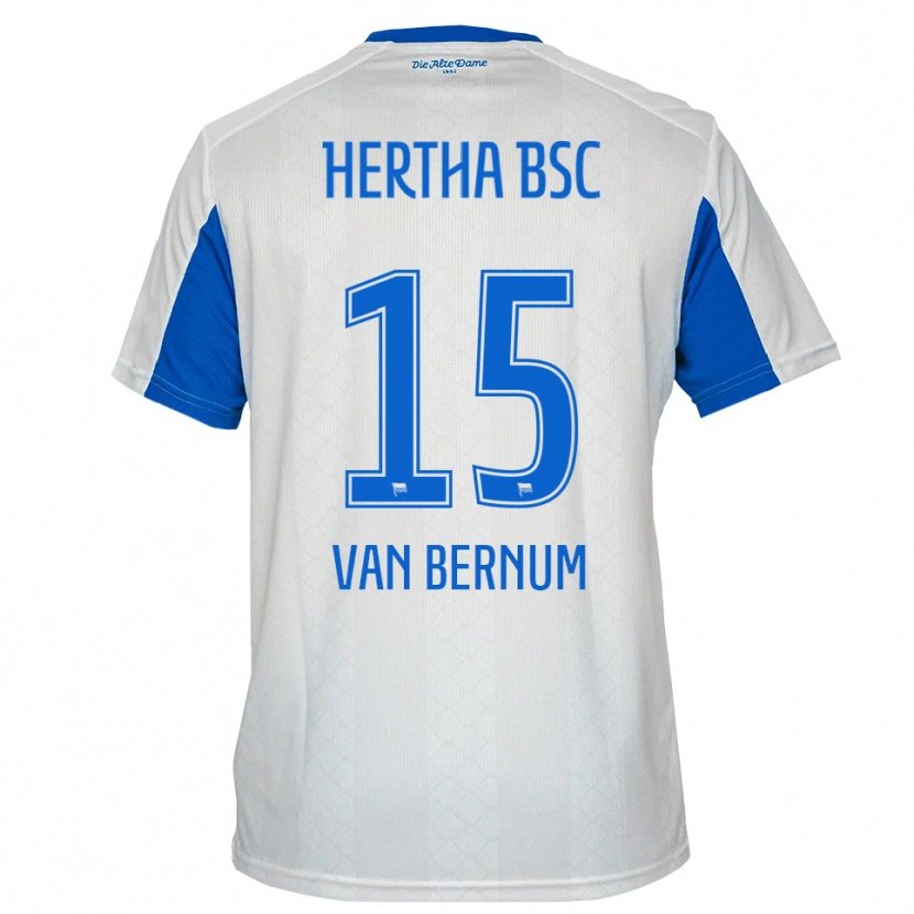 Danxen Kinderen Ben Van Bernum #15 Wit Blauw Uitshirt Uittenue 2025/26 T-Shirt België