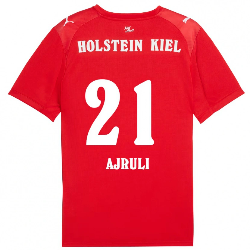 Danxen Kinderen Muhamed Ajruli #21 Rood Blauw Uitshirt Uittenue 2025/26 T-Shirt België