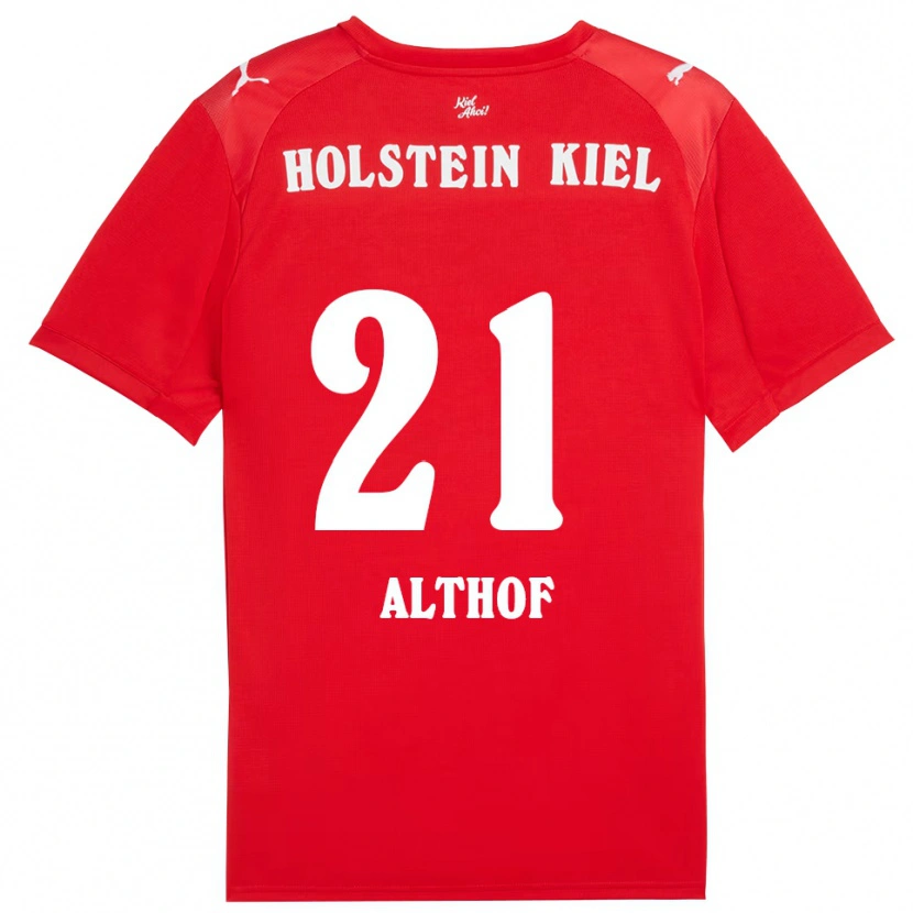 Danxen Kinderen Lea Althof #21 Rood Blauw Uitshirt Uittenue 2025/26 T-Shirt België