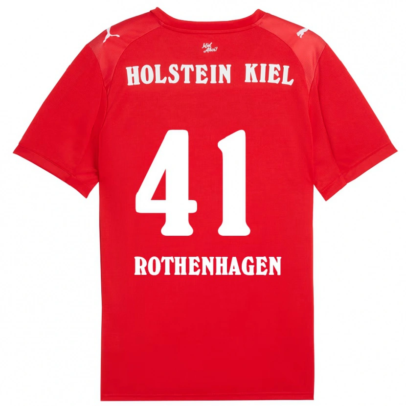 Danxen Kinderen Lio Rothenhagen #41 Rood Blauw Uitshirt Uittenue 2025/26 T-Shirt België
