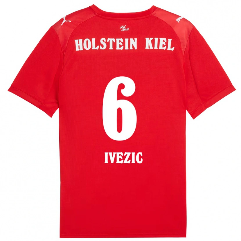 Danxen Kinderen Marko Ivezic #6 Rood Blauw Uitshirt Uittenue 2025/26 T-Shirt België