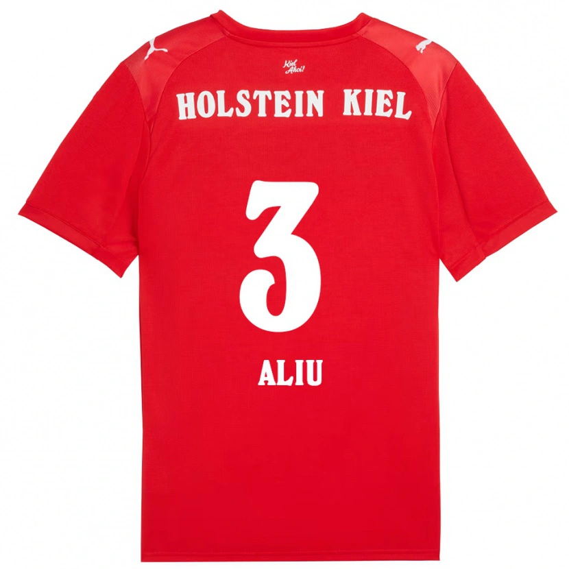 Danxen Kinderen Arbnor Aliu #3 Rood Blauw Uitshirt Uittenue 2025/26 T-Shirt België