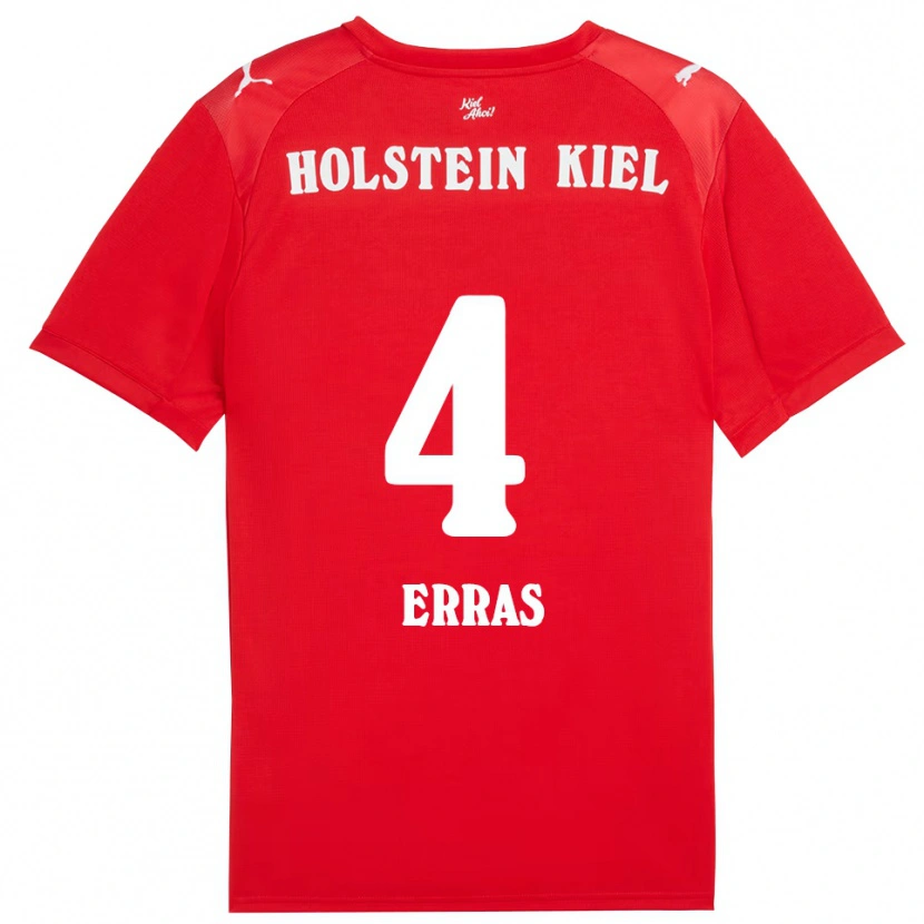 Danxen Kinderen Patrick Erras #4 Rood Blauw Uitshirt Uittenue 2025/26 T-Shirt België