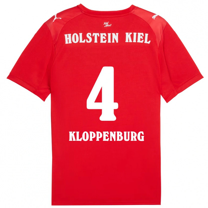 Danxen Kinderen Len Kloppenburg #4 Rood Blauw Uitshirt Uittenue 2025/26 T-Shirt België