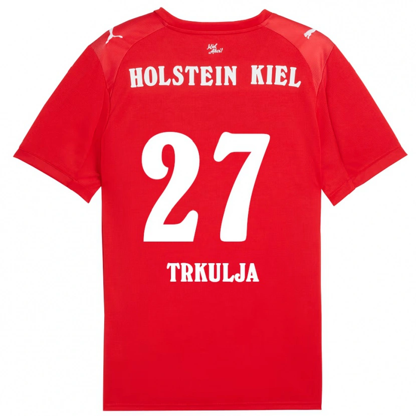 Danxen Kinderen Mihailo Trkulja #27 Rood Blauw Uitshirt Uittenue 2025/26 T-Shirt België