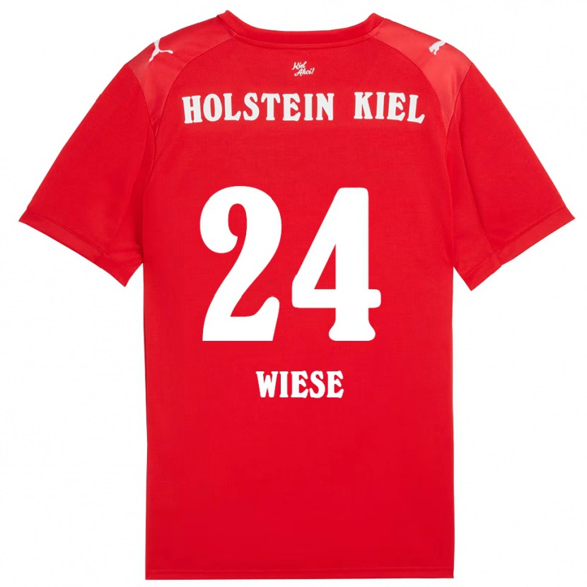 Danxen Kinderen Leon Wiese #24 Rood Blauw Uitshirt Uittenue 2025/26 T-Shirt België