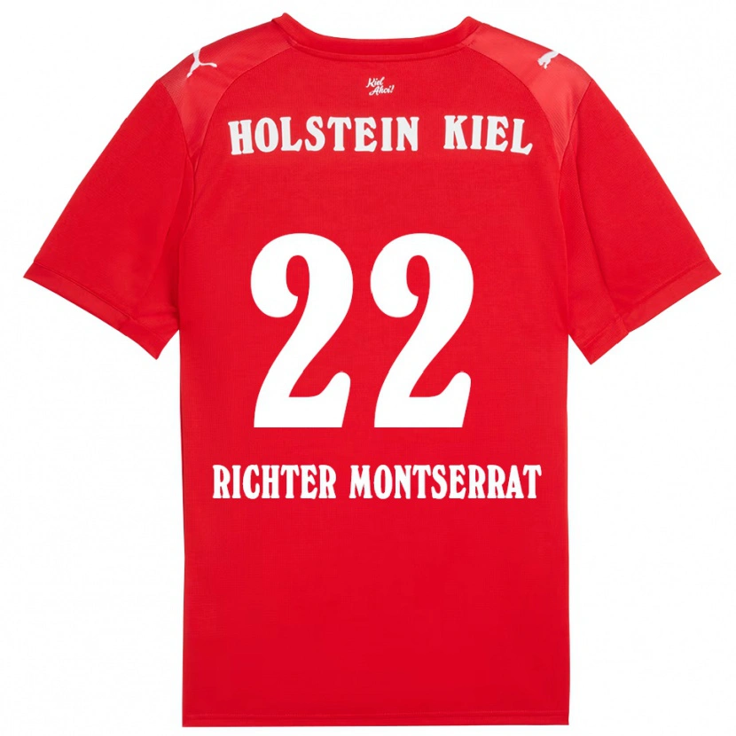Danxen Kinderen Mark Richter Montserrat #22 Rood Blauw Uitshirt Uittenue 2025/26 T-Shirt België