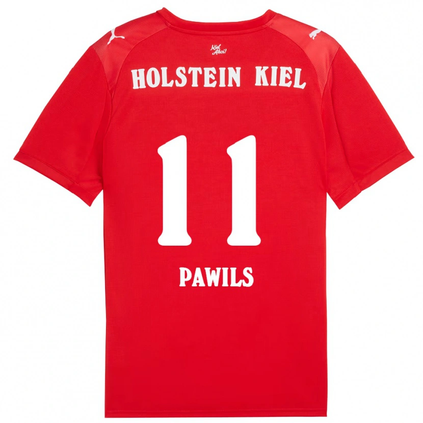 Danxen Kinderen Jan-Luca Pawils #11 Rood Blauw Uitshirt Uittenue 2025/26 T-Shirt België