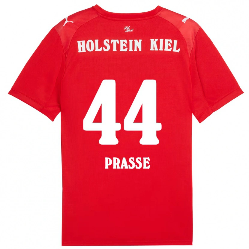 Danxen Kinderen Luca Prasse #44 Rood Blauw Uitshirt Uittenue 2025/26 T-Shirt België