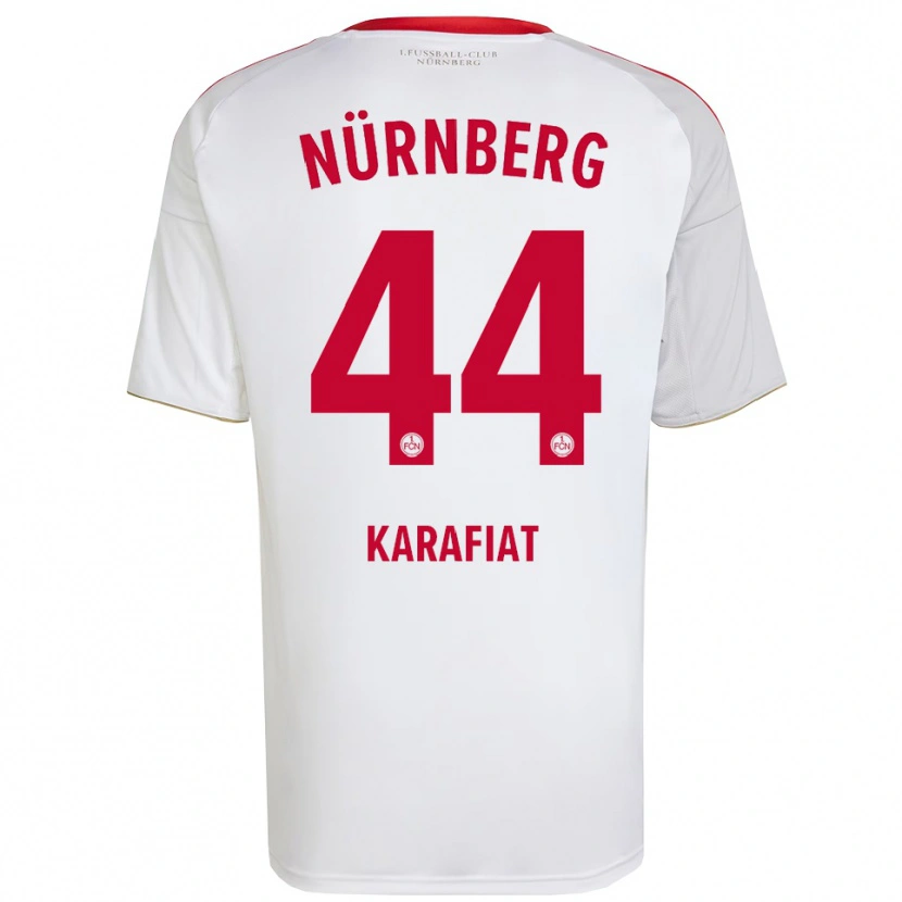Danxen Kinderen Ondrej Karafiat #44 Wit Rood Uitshirt Uittenue 2025/26 T-Shirt België