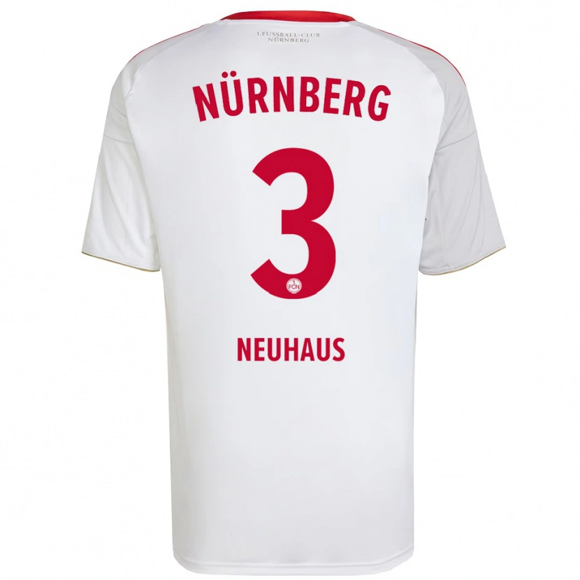 Danxen Kinderen Tim Neuhaus #3 Wit Rood Uitshirt Uittenue 2025/26 T-Shirt België