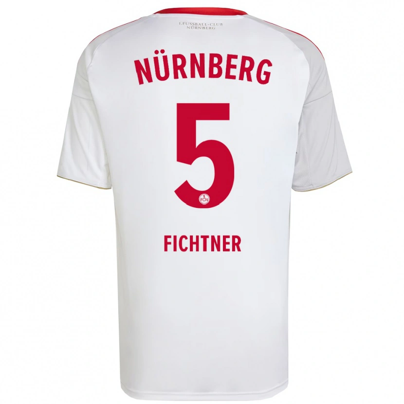 Danxen Kinderen Tom Fichtner #5 Wit Rood Uitshirt Uittenue 2025/26 T-Shirt België