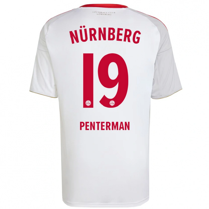 Danxen Kinderen Jesper Penterman #19 Wit Rood Uitshirt Uittenue 2025/26 T-Shirt België