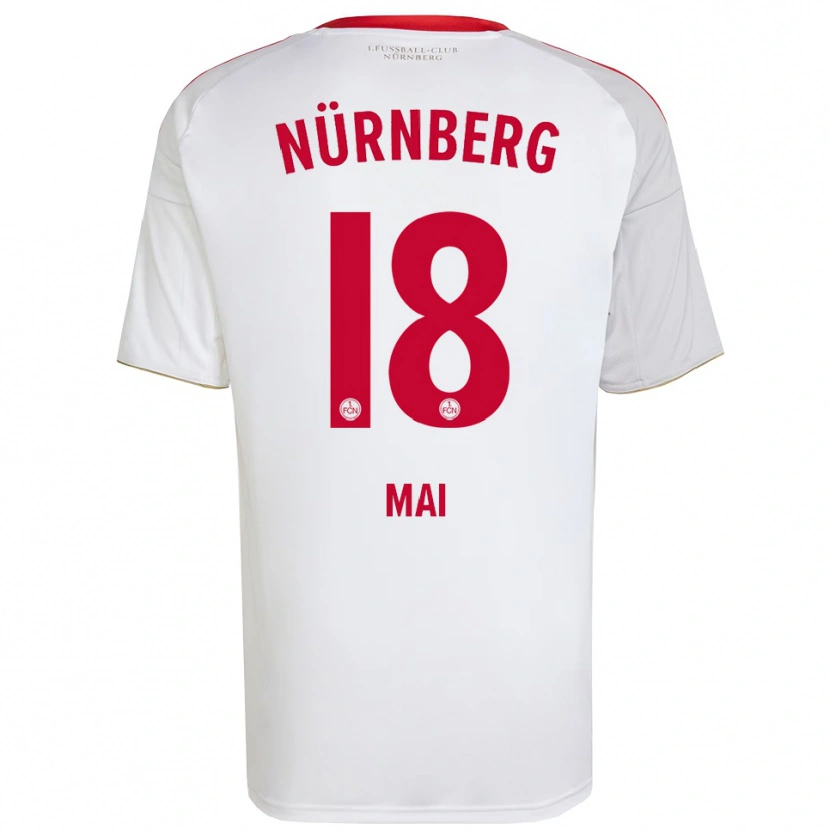 Danxen Kinderen Franziska Mai #18 Wit Rood Uitshirt Uittenue 2025/26 T-Shirt België