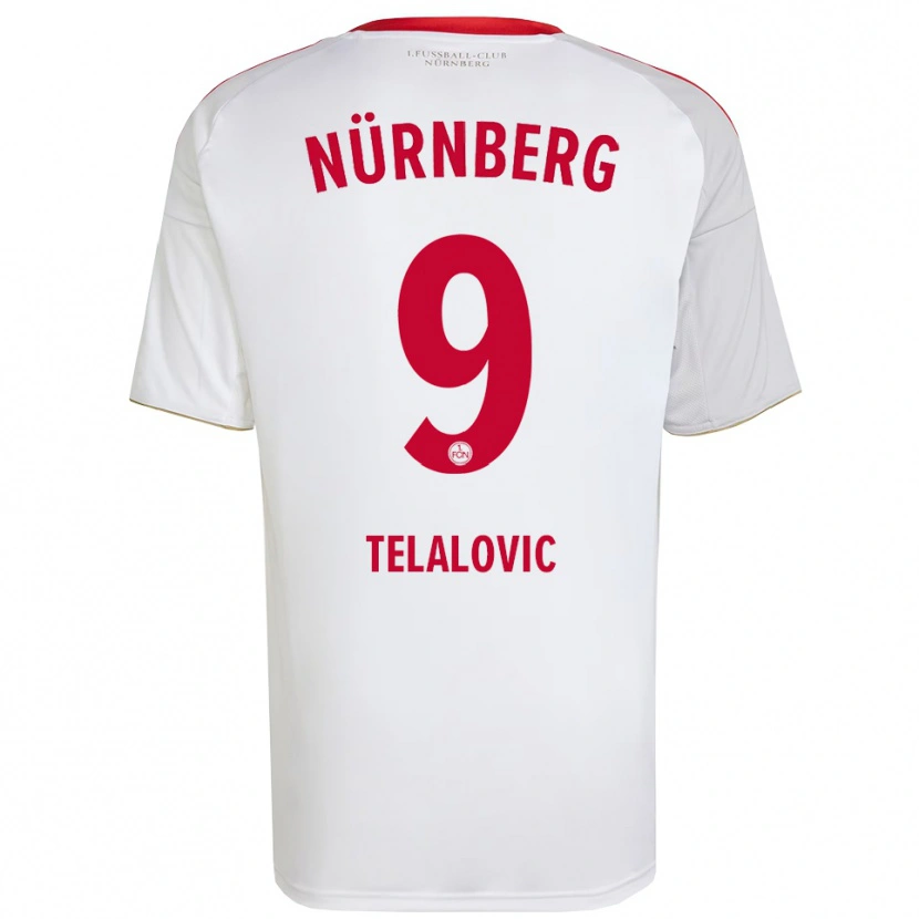 Danxen Kinderen Semir Telalovic #9 Wit Rood Uitshirt Uittenue 2025/26 T-Shirt België
