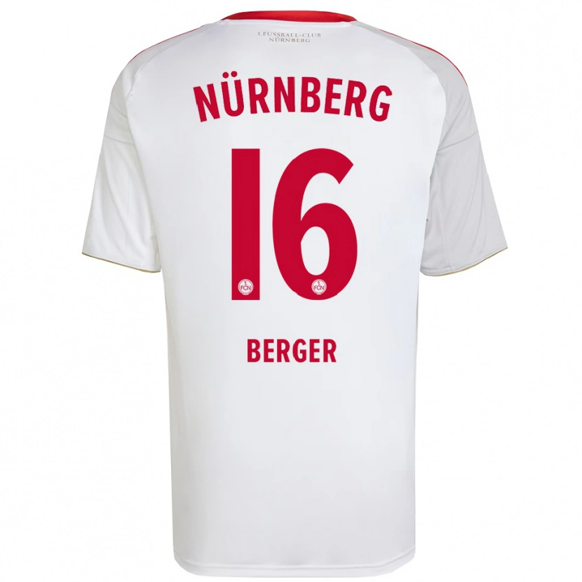 Danxen Kinderen Tim Berger #16 Wit Rood Uitshirt Uittenue 2025/26 T-Shirt België