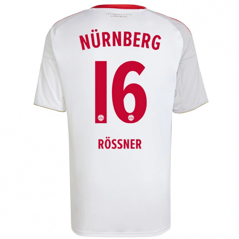Danxen Kinderen Marlon Rößner #16 Wit Rood Uitshirt Uittenue 2025/26 T-Shirt België
