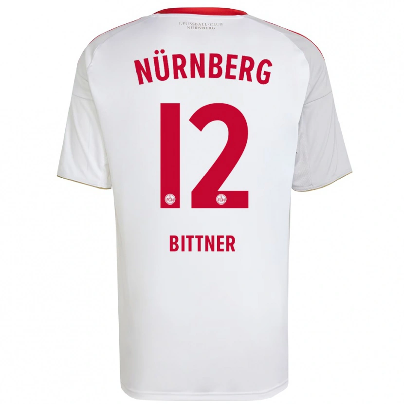 Danxen Kinderen Liam Bittner #12 Wit Rood Uitshirt Uittenue 2025/26 T-Shirt België
