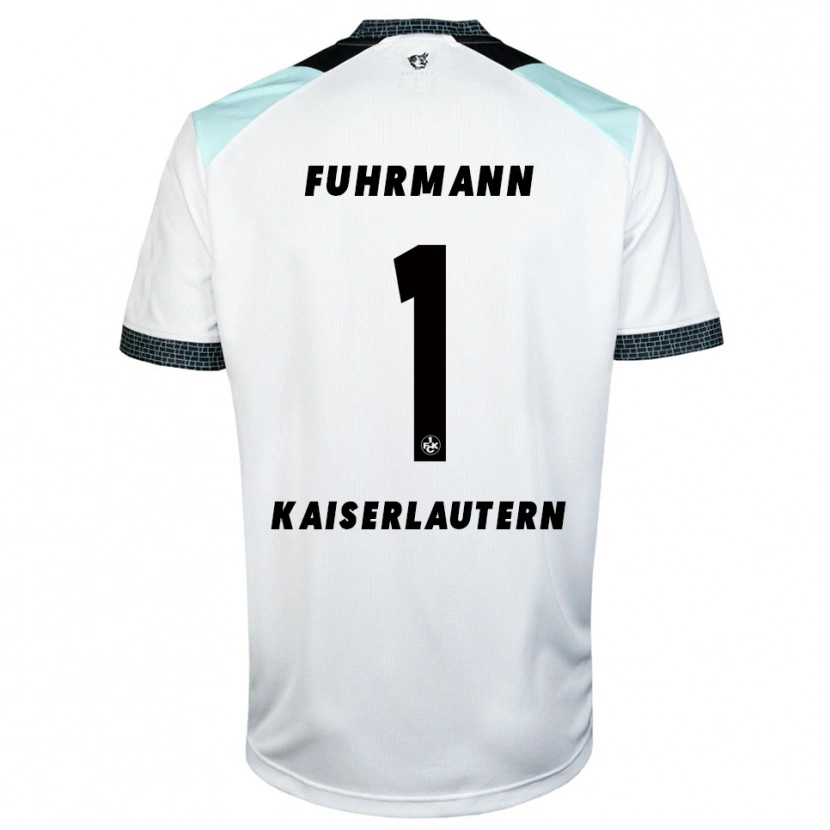 Danxen Kinderen Lasse Fuhrmann #1 Wit Zwart Uitshirt Uittenue 2025/26 T-Shirt België