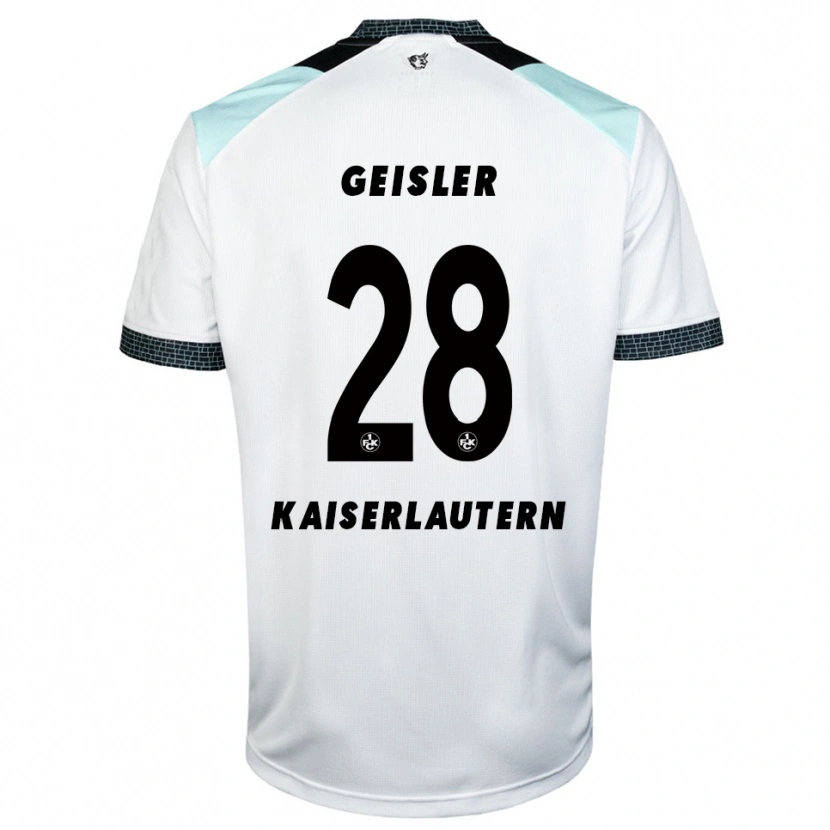 Danxen Kinderen Felix Geisler #28 Wit Zwart Uitshirt Uittenue 2025/26 T-Shirt België