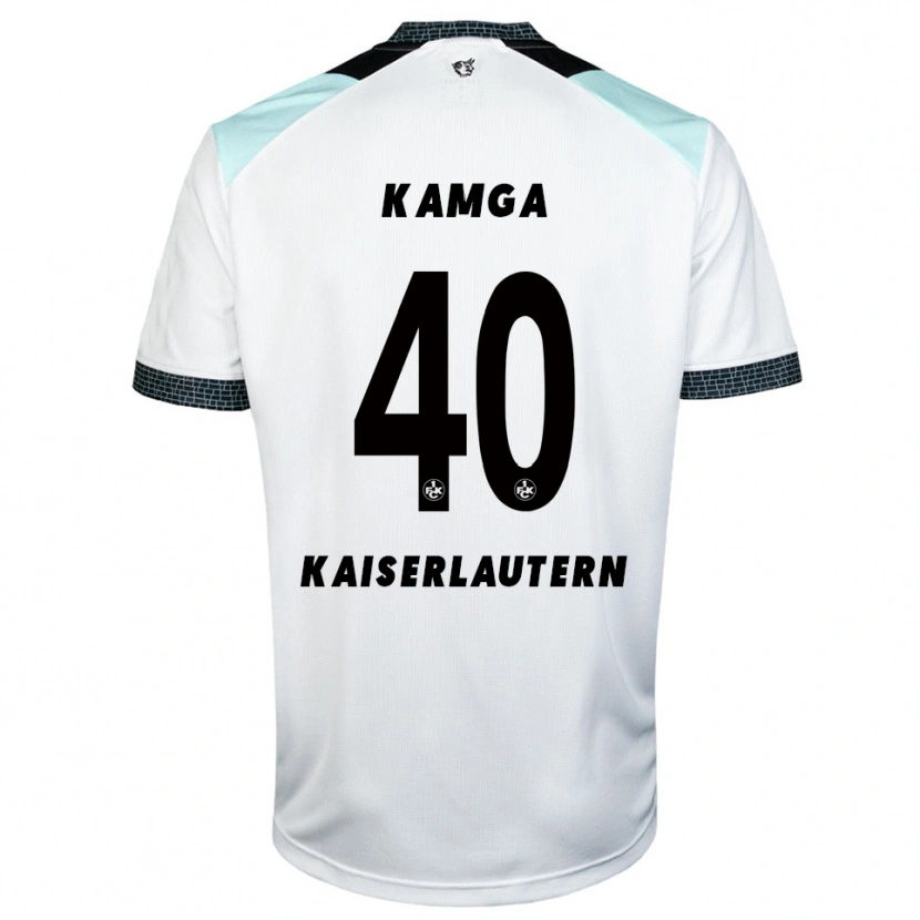 Danxen Kinderen Enis Kamga #40 Wit Zwart Uitshirt Uittenue 2025/26 T-Shirt België