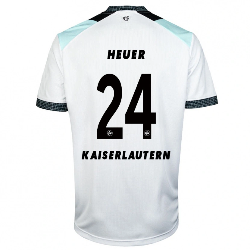 Danxen Kinderen Jannis Heuer #24 Wit Zwart Uitshirt Uittenue 2025/26 T-Shirt België