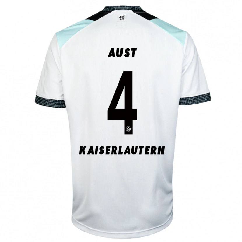 Danxen Kinderen Luca Aust #4 Wit Zwart Uitshirt Uittenue 2025/26 T-Shirt België