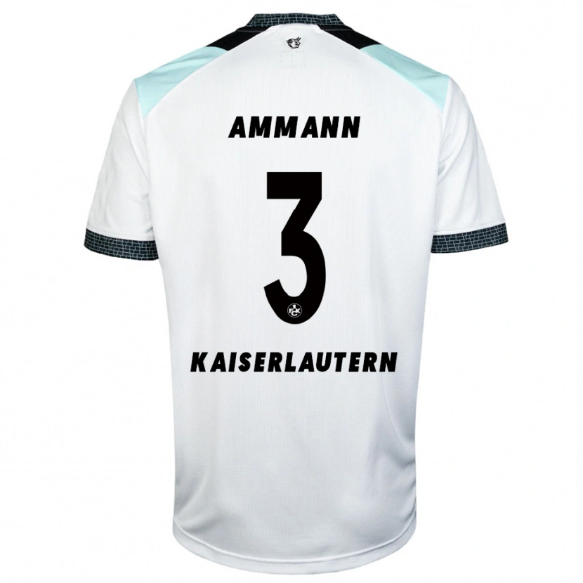 Danxen Kinderen Finn Ammann #3 Wit Zwart Uitshirt Uittenue 2025/26 T-Shirt België