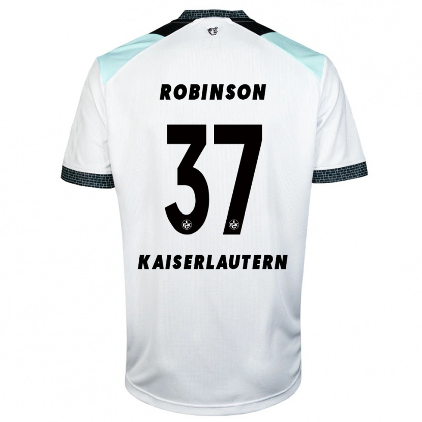 Danxen Kinderen Leon Robinson #37 Wit Zwart Uitshirt Uittenue 2025/26 T-Shirt België