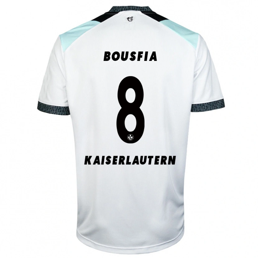 Danxen Kinderen Sami Bousfia #8 Wit Zwart Uitshirt Uittenue 2025/26 T-Shirt België