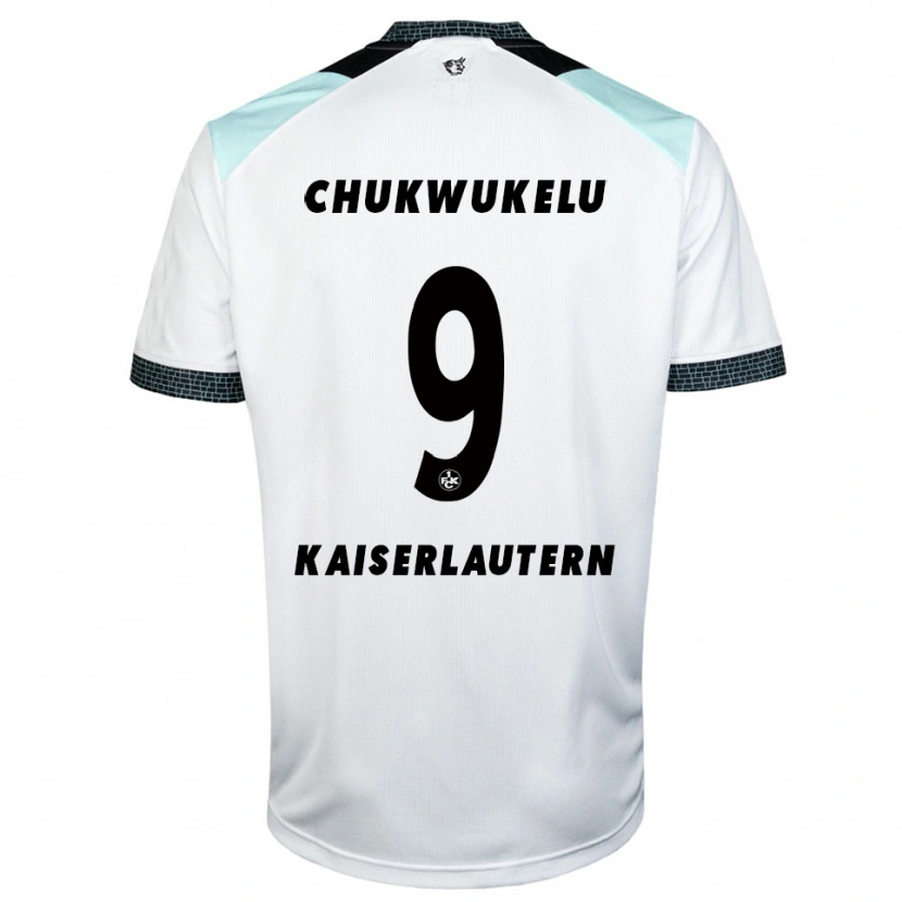 Danxen Kinderen Chinedu Chukwukelu #9 Wit Zwart Uitshirt Uittenue 2025/26 T-Shirt België