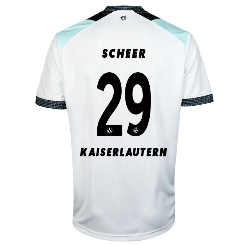 Danxen Kinderen Kian Scheer #29 Wit Zwart Uitshirt Uittenue 2025/26 T-Shirt België