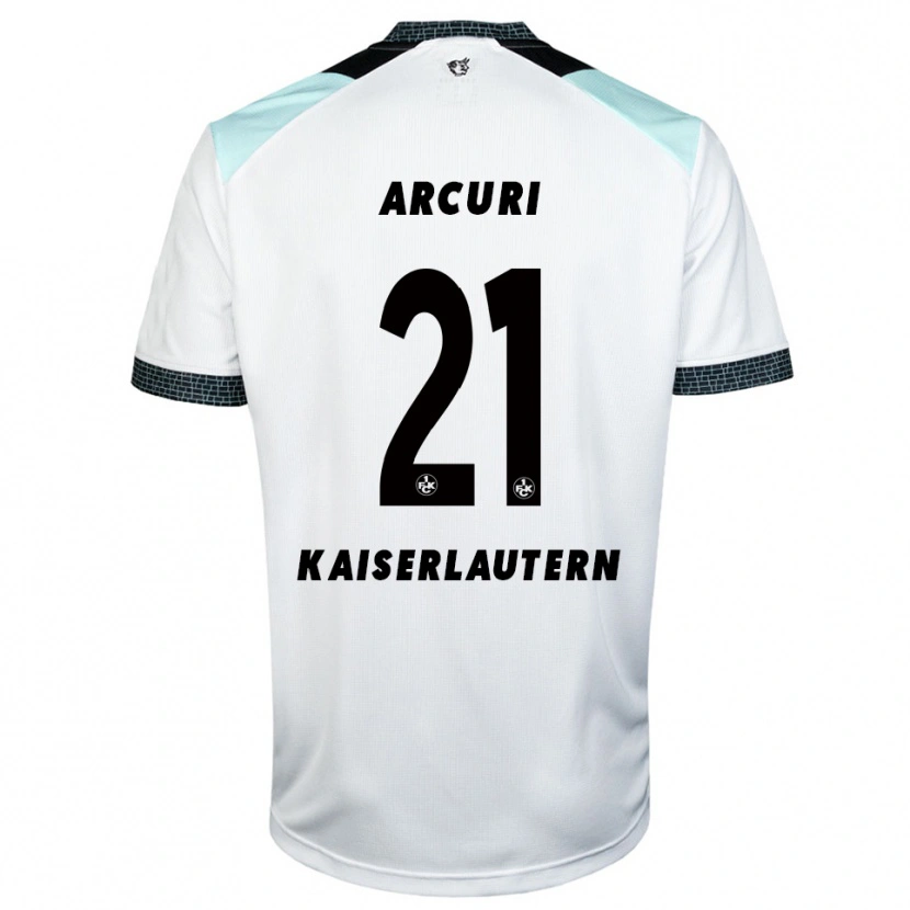 Danxen Kinderen Gionathan Arcuri #21 Wit Zwart Uitshirt Uittenue 2025/26 T-Shirt België