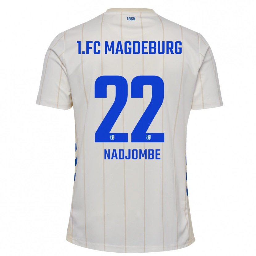 Danxen Kinderen Pierre Nadjombe #22 Wit Blauw Uitshirt Uittenue 2025/26 T-Shirt België
