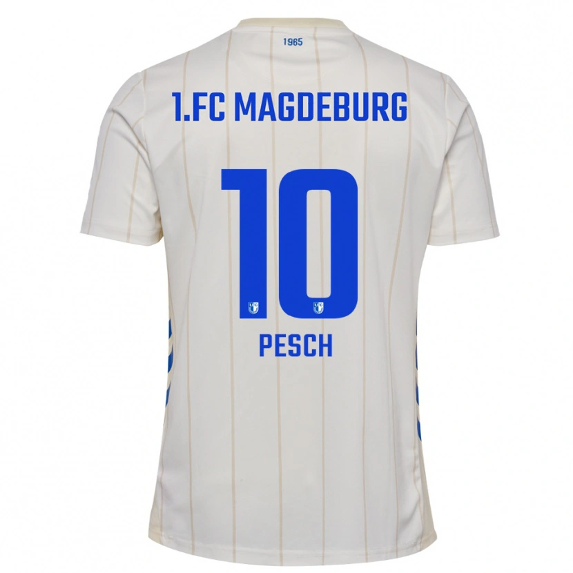 Danxen Kinderen Noah Pesch #10 Wit Blauw Uitshirt Uittenue 2025/26 T-Shirt België