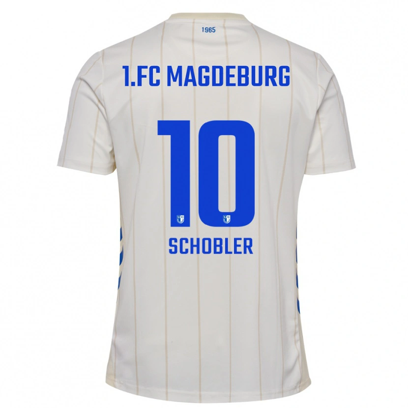 Danxen Kinderen Laurin Schößler #10 Wit Blauw Uitshirt Uittenue 2025/26 T-Shirt België