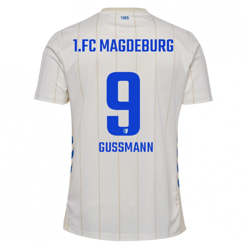 Danxen Kinderen Jaden Gussmann #9 Wit Blauw Uitshirt Uittenue 2025/26 T-Shirt België